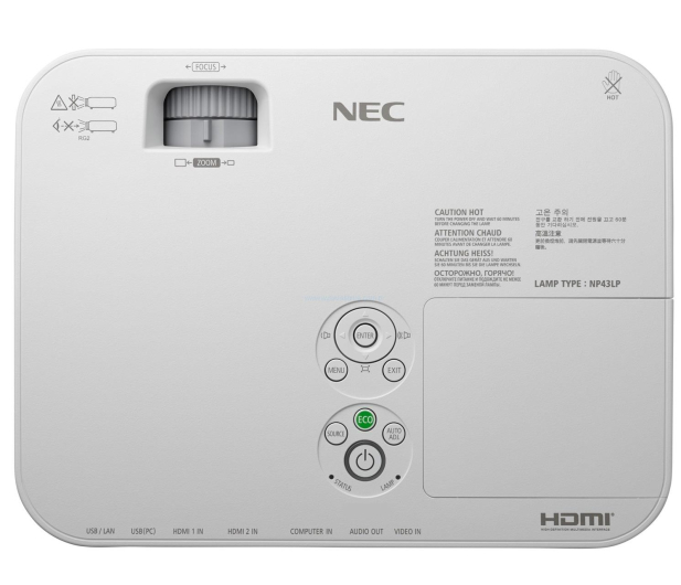 NEC PJ ME301W  WXGA 3000AL 6000:1 2.9kg - 366066 - zdjęcie 3